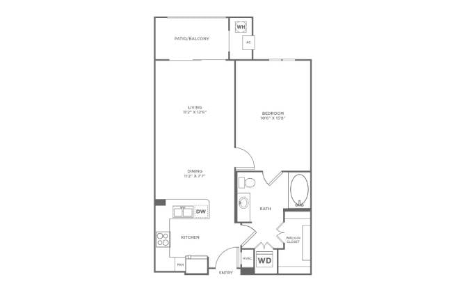 Floor Plan Image of Apartment Apt 2-375