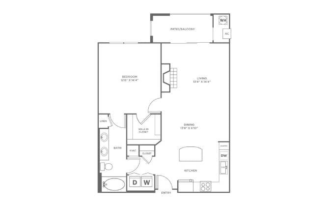 Floor Plan Image of Apartment Apt 1-343