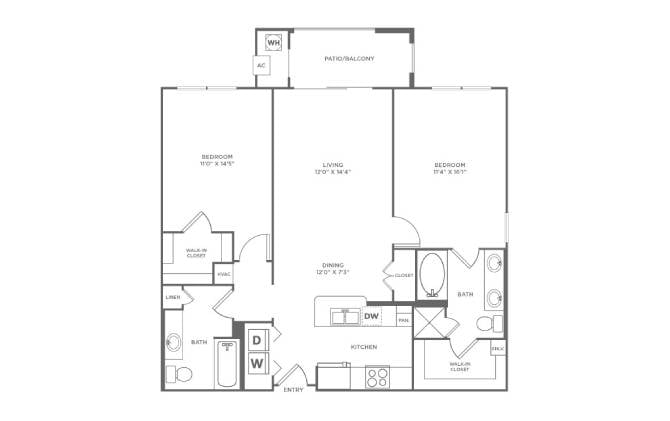 Floor Plan Image of Apartment Apt 2-241