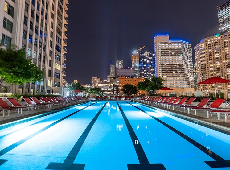 Take a dip in Alta's lighted rooftop pool