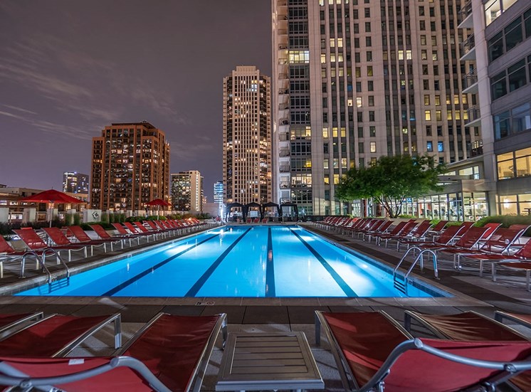 Alta at K Station's rooftop pool in Chicago