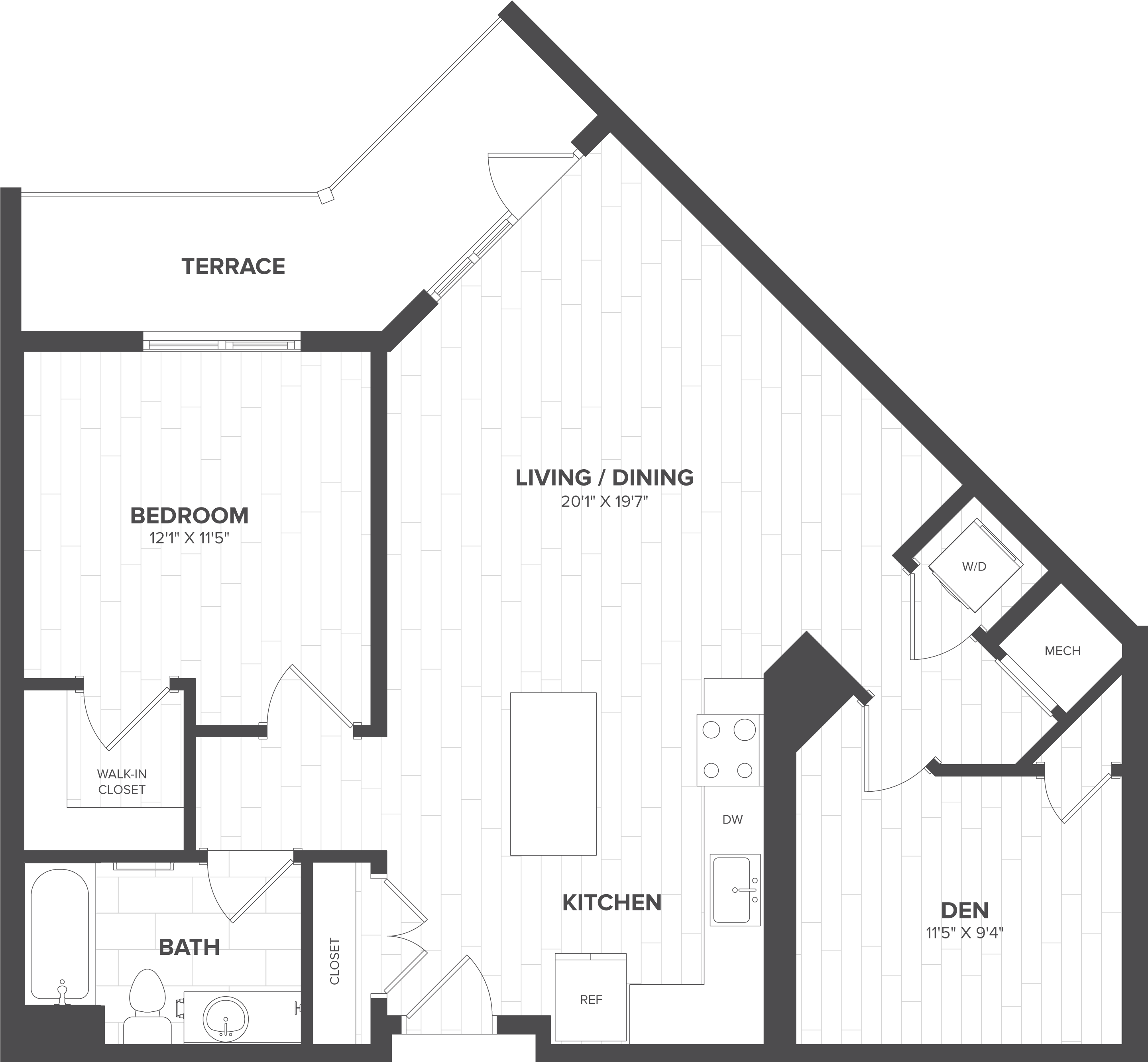 Floor Plan Image of Apartment Apt 319W