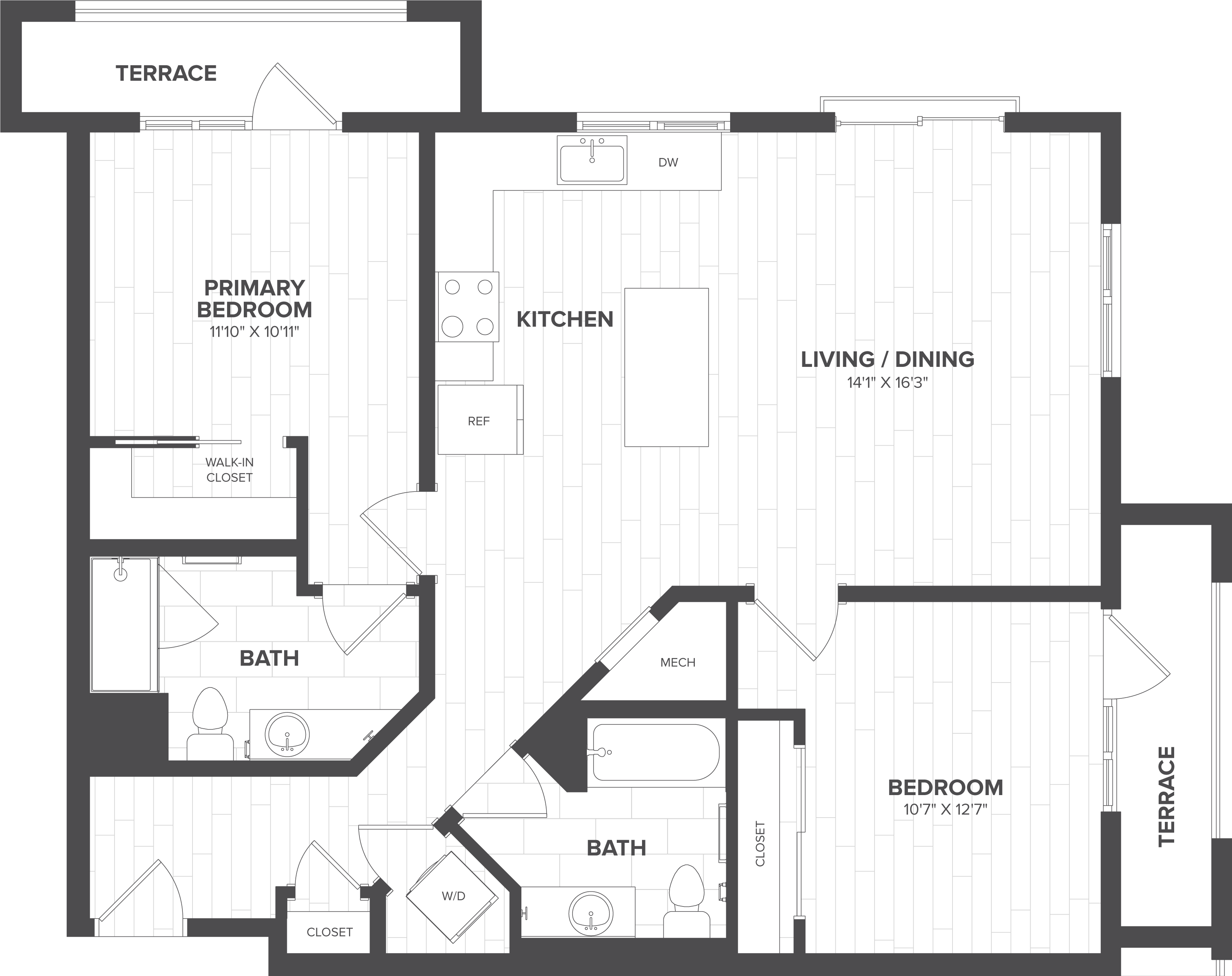 Floor Plan Image of Apartment Apt 213S