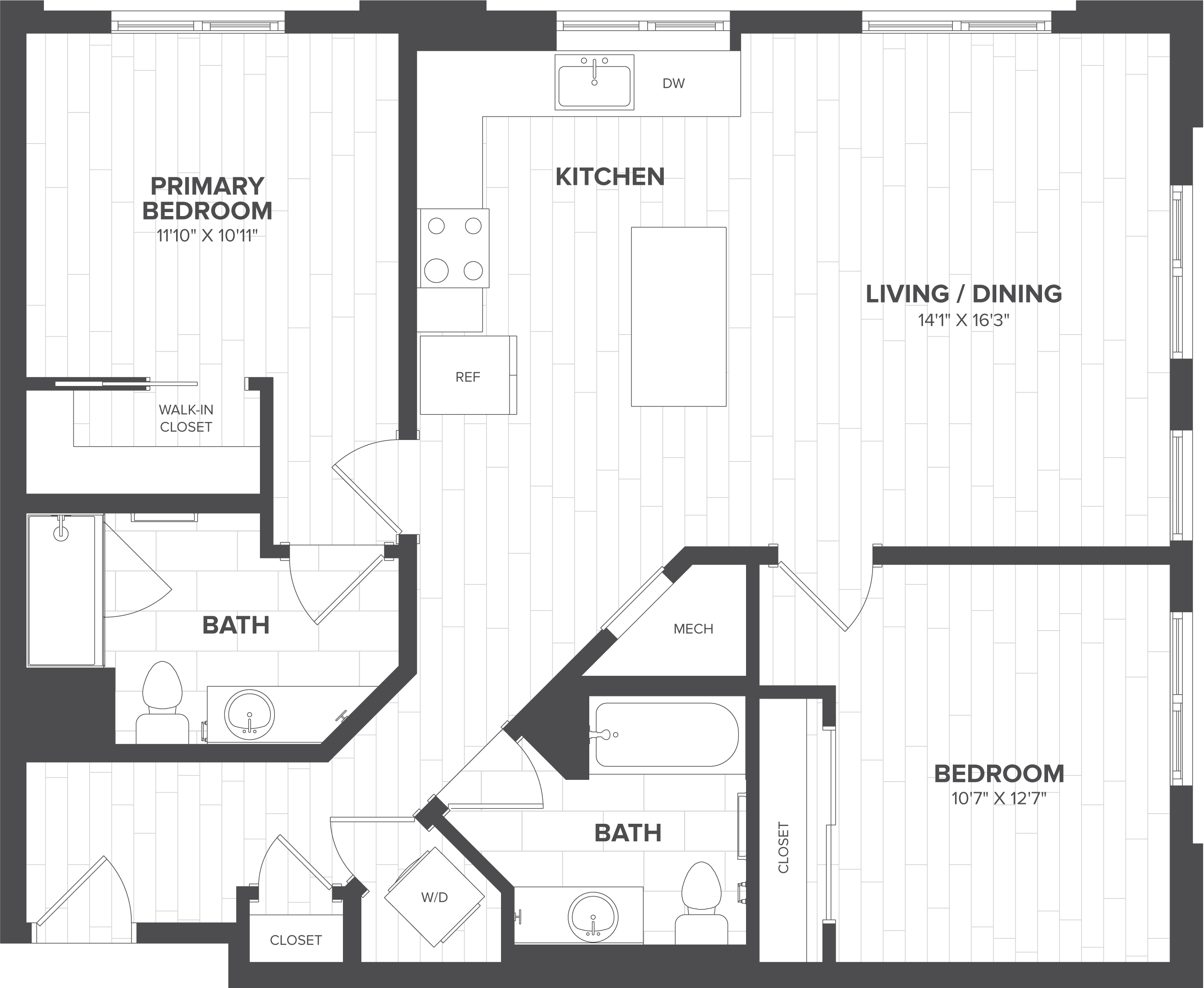 Floor Plan Image of Apartment Apt 242E