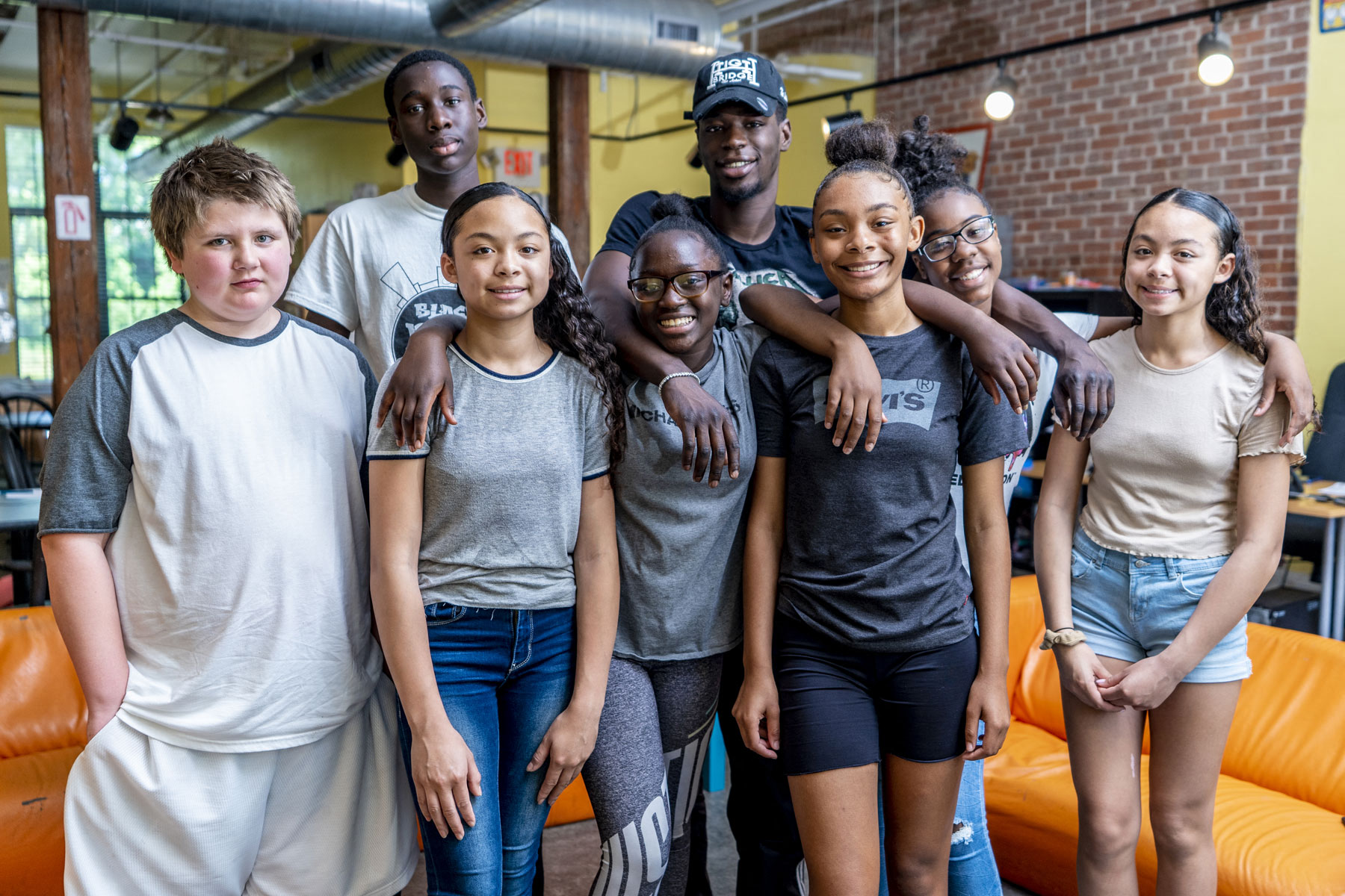 Kids at the community space