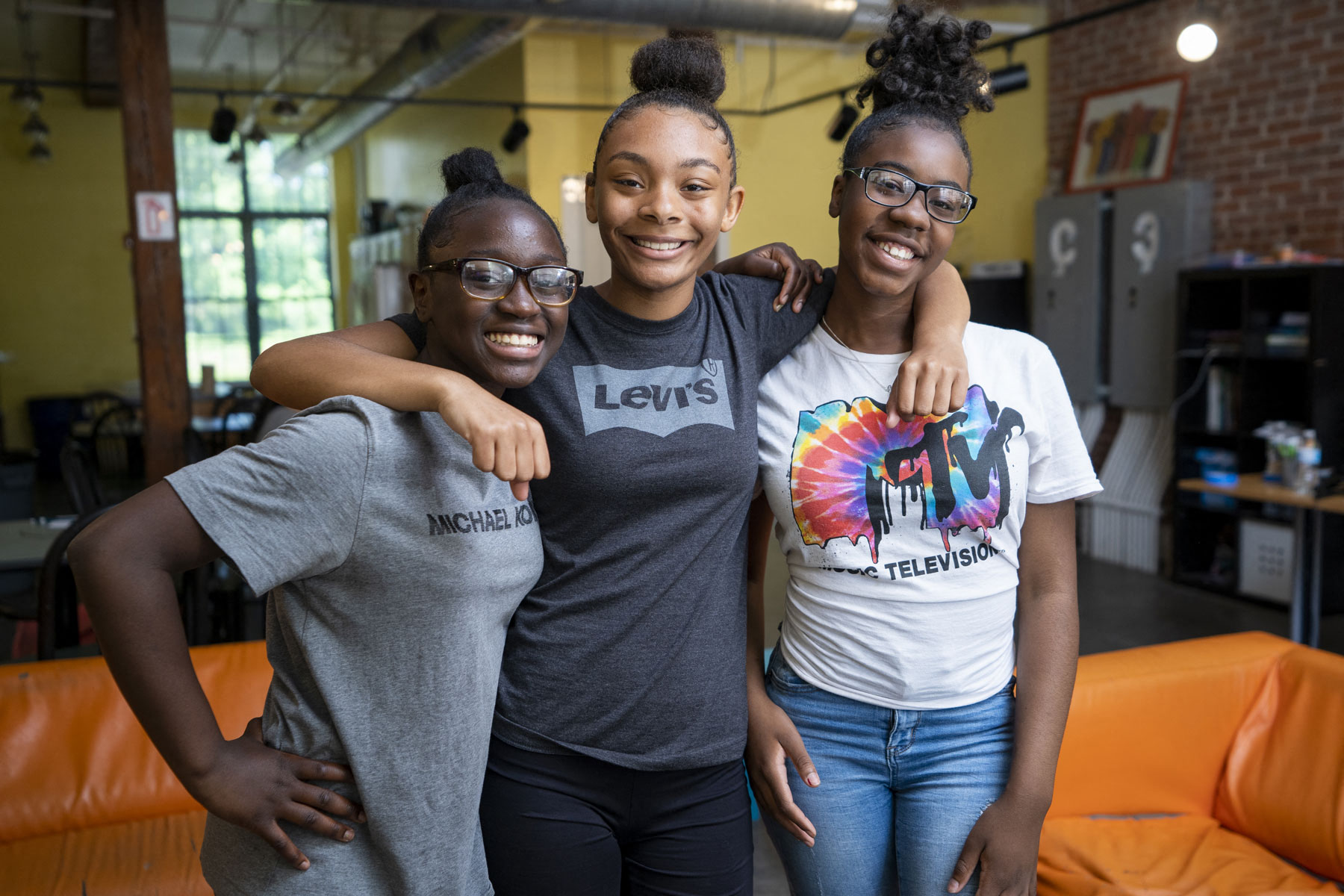 Kids at the community space