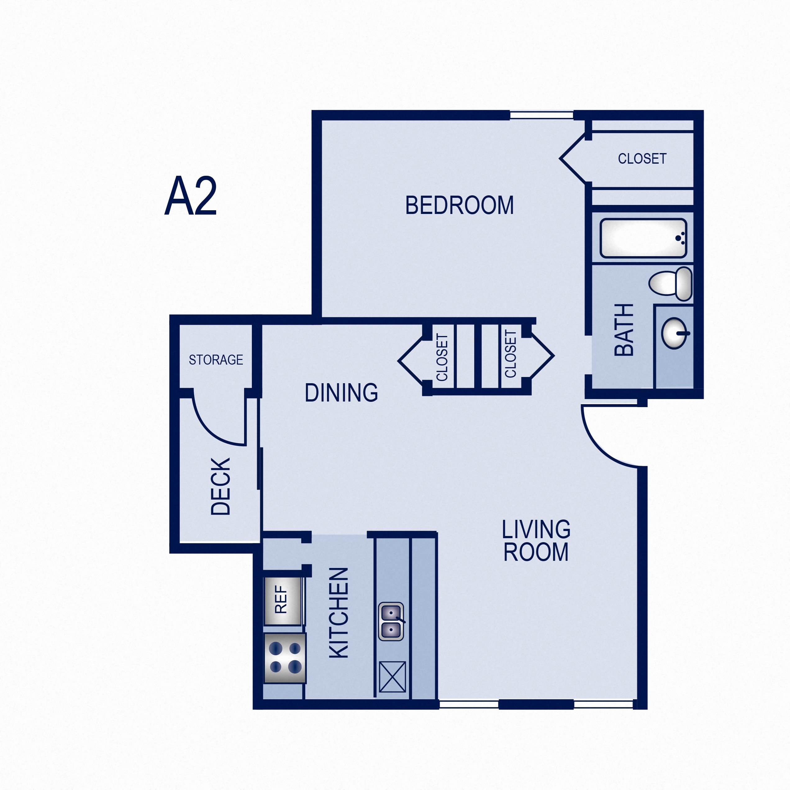 1 Bedroom 1 Bathroom B Floor Plan 1 Bedroom 1 Bathroom B Floor Plan at Villas at Tenison Park, Dallas, TX