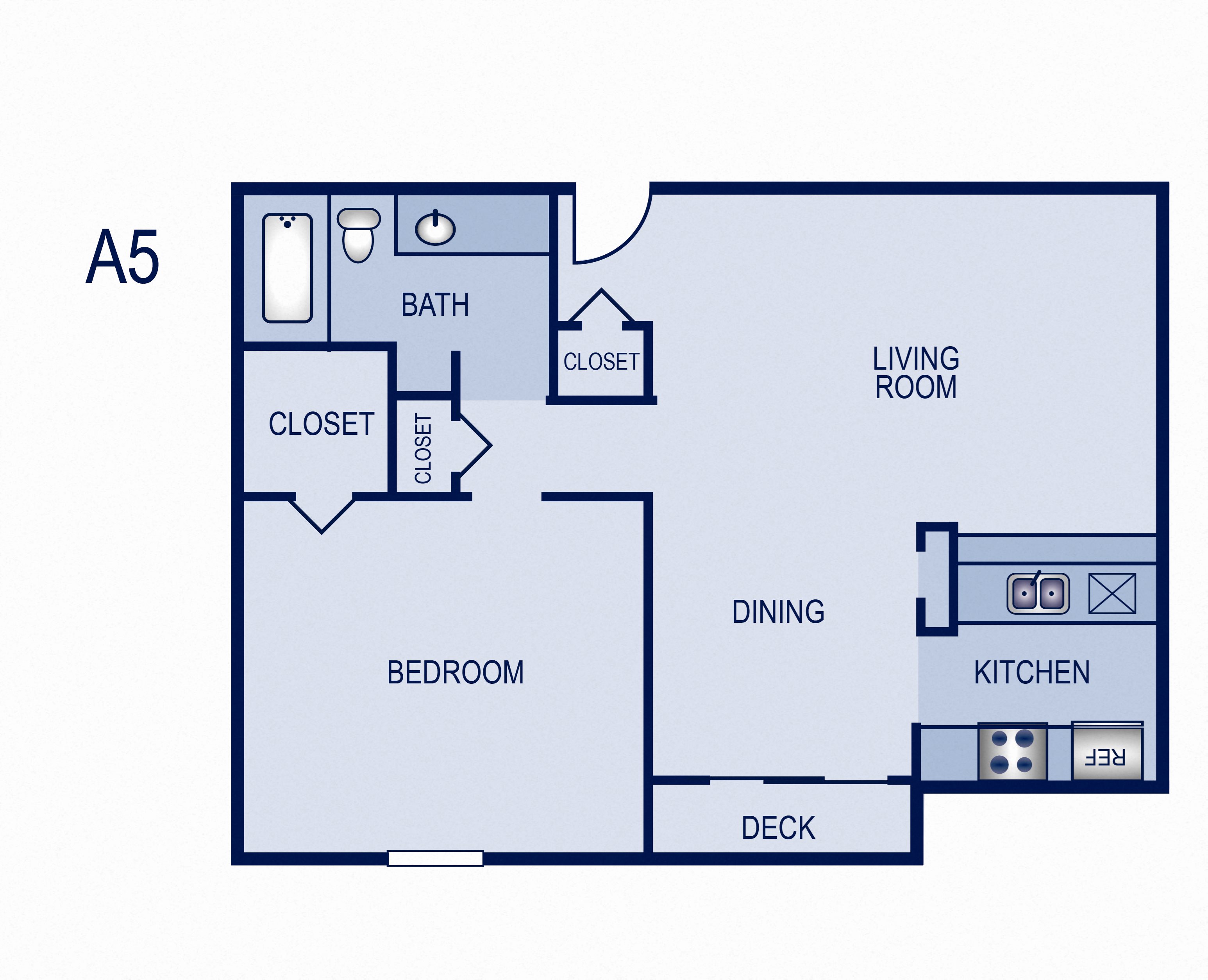 1 Bedroom 1 Bathroom E Floor Plan 1 Bedroom 1 Bathroom E Floor Plan at Villas at Tenison Park, Dallas