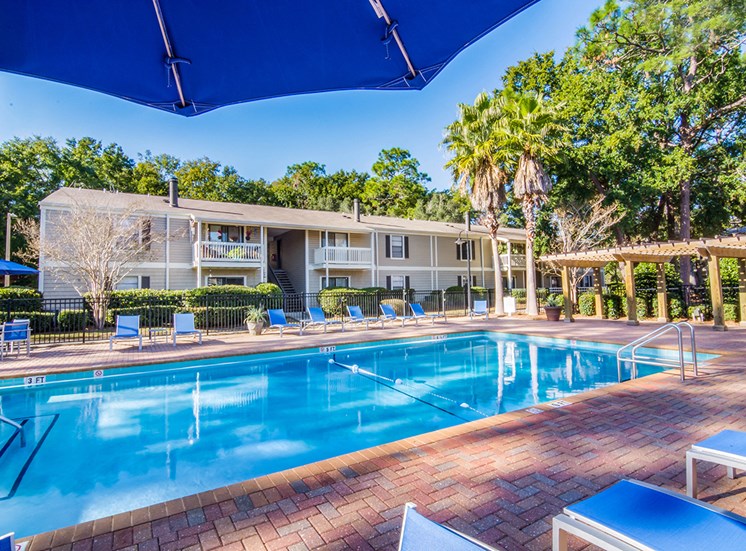 Woodcliff apartments swimming pool in Pensacola, Florida