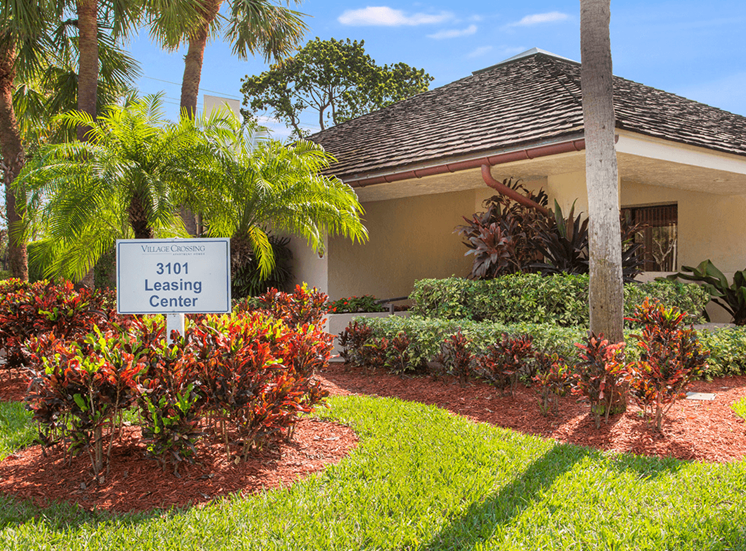 Village Crossing apartments leasing center in West Palm Beach, Florida