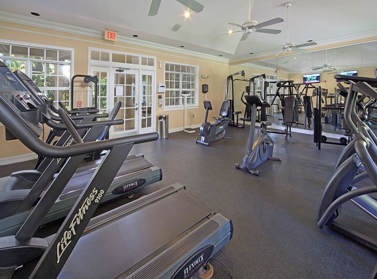 Woodbine apartments fitness center in Riviera Beach, Florida