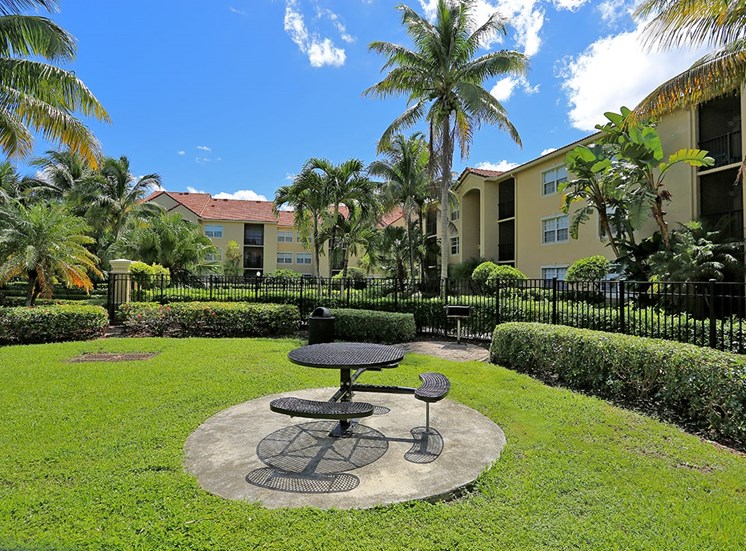 Woodbine apartments BBQ and picnic area in Riviera Beach, Florida
