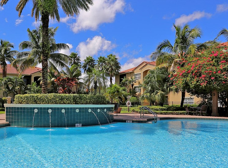 Woodbine apartments swimming pool in Riviera Beach, Florida