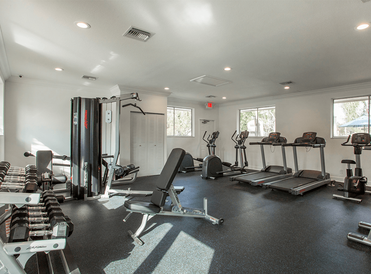 Blue Isle apartments fitness center in Coconut Creek, Florida