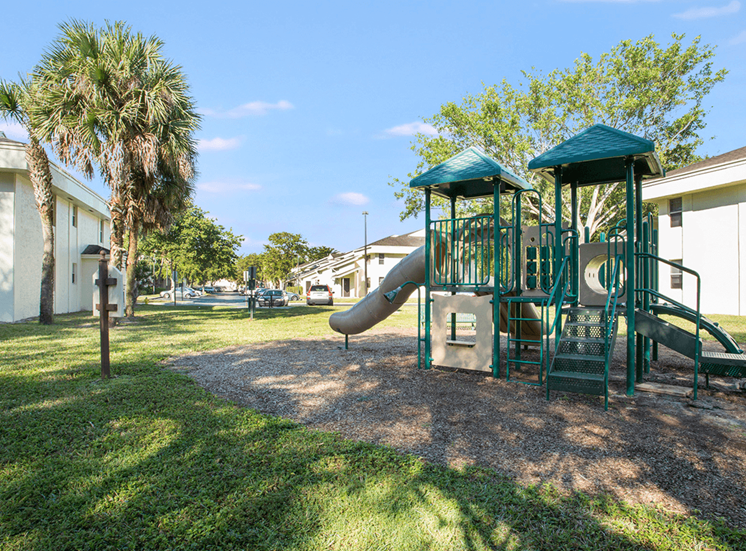 Blue Isle apartments playground in Coconut Creek, Florida