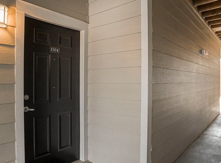 Greenbrier Estates apartment residence front door in Slidell, Louisiana