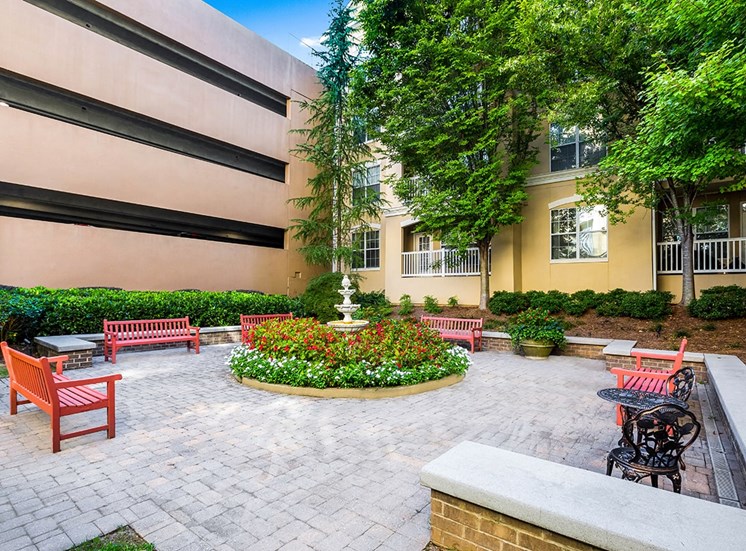 The Savoy in Atlanta features courtyards and a parking garage