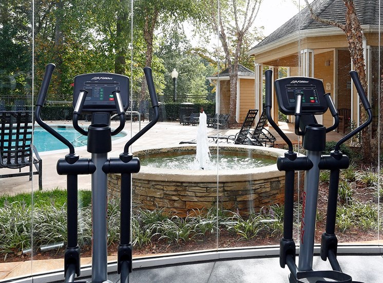 The Lodge at Crossroads apartments fitness center in Cary, North Carolina
