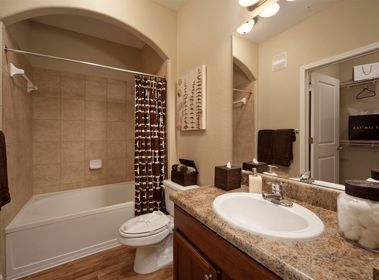Perry Point model suite bathroom in Raleigh, North Carolina