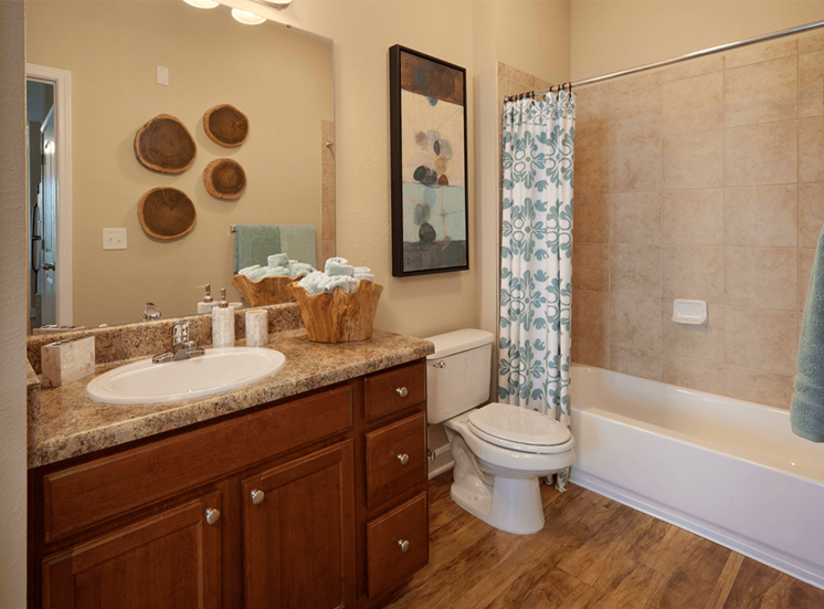 Perry Point model suite bathroom in Raleigh, North Carolina