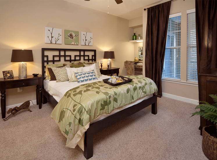 Perry Point model suite bedroom in Raleigh, North Carolina