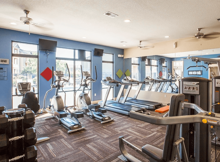 Settlers' Creek apartments fitness center in Fort Collins, Colorado