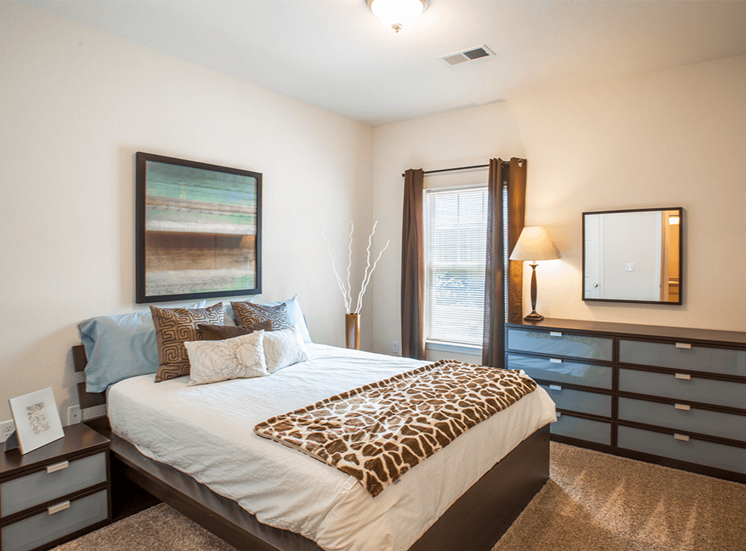 Settlers' Creek model suite bedroom in Fort Collins, Colorado