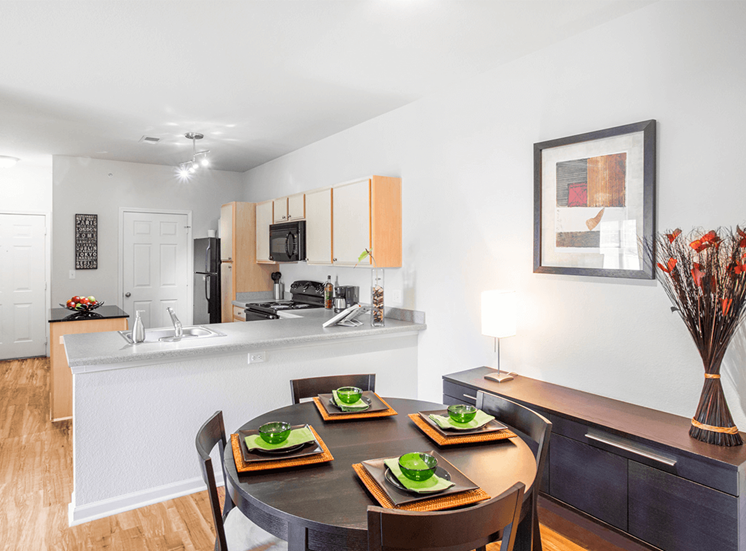 Settlers' Creek model suite dining area in Fort Collins, Colorado