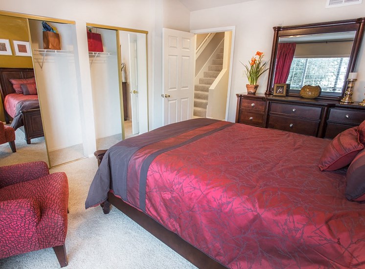 Retreat at Spring Park model suite bedroom in Garland, TX