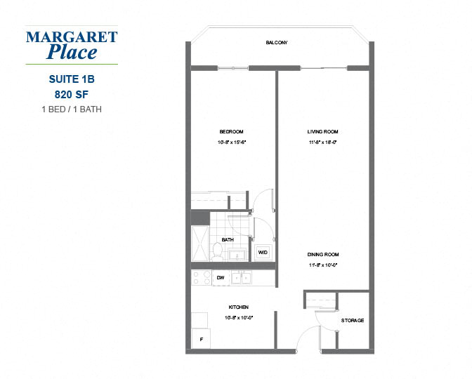 Margaret Place - 1 BED - 1 BATH - 780 SF - Apartment
