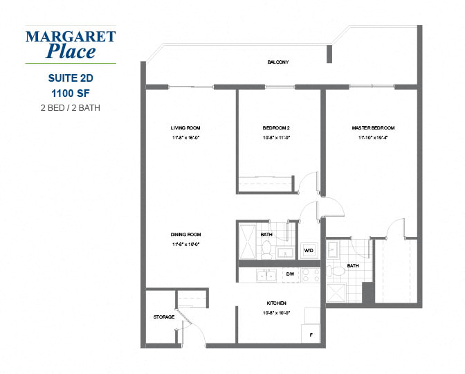 Margaret Place - 2 BED - 2 BATH - 1250 SF - Apartment