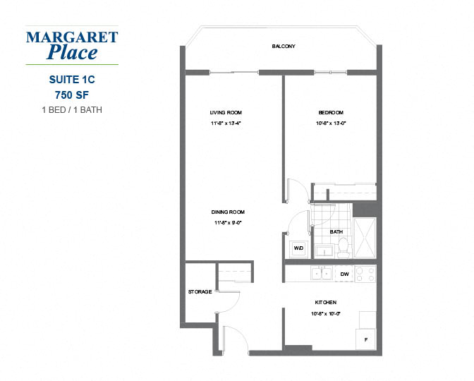 Margaret Place - 1 BED - 1 BATH - 780 SF - Apartment