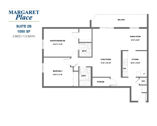 Margaret Place - 2 BED - 1.5 BATH - 1100 SF - Apartment