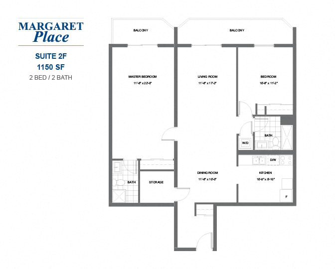 Margaret Place - 2 BED - 2 BATH - 1250 SF - Apartment