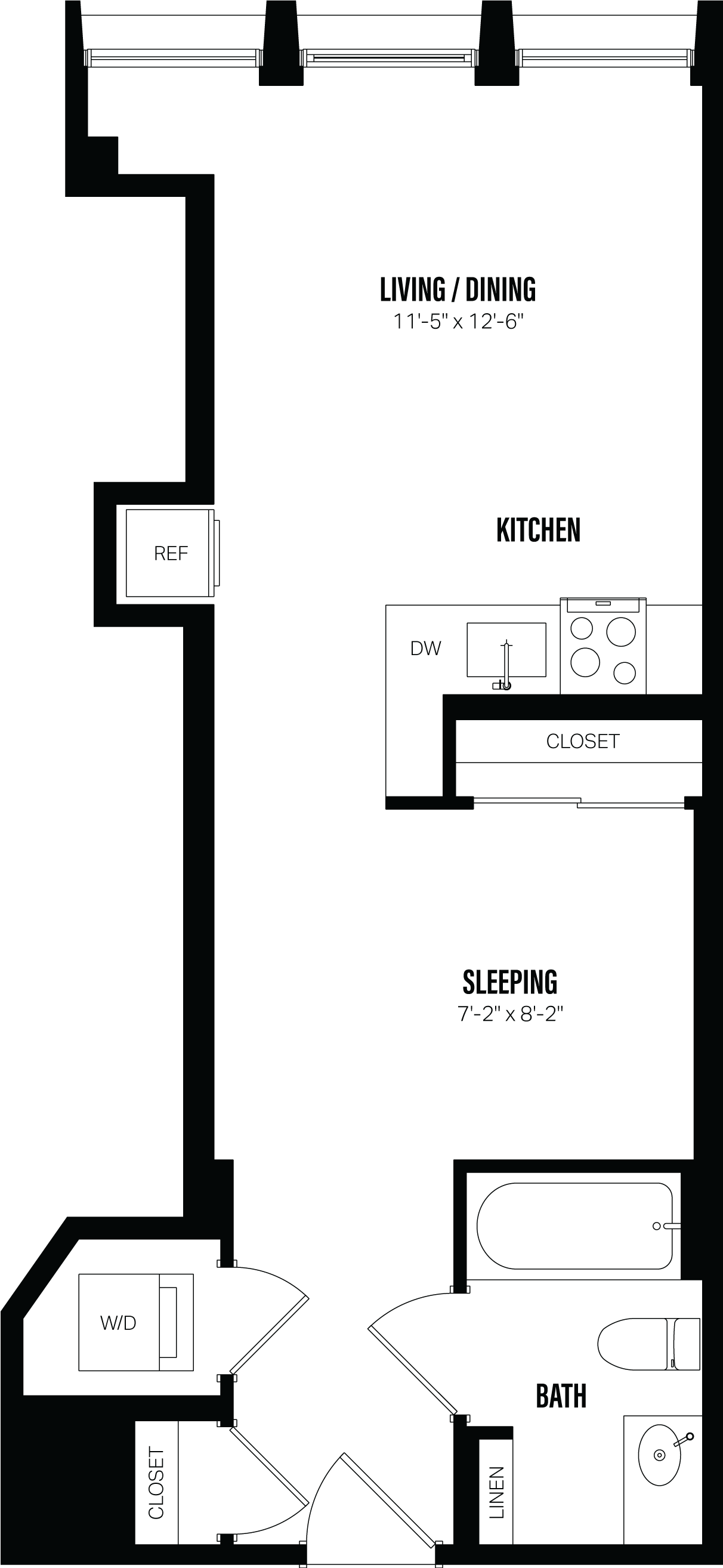 Floor Plan Image of Apartment Apt 210
