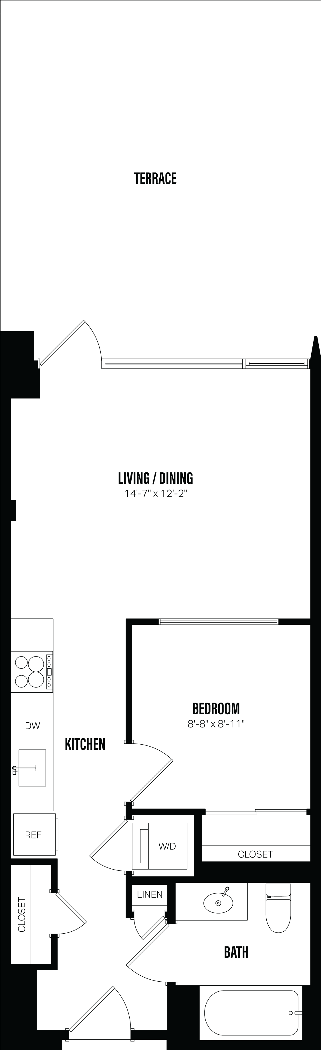 Floor Plan Image of Apartment Apt 102