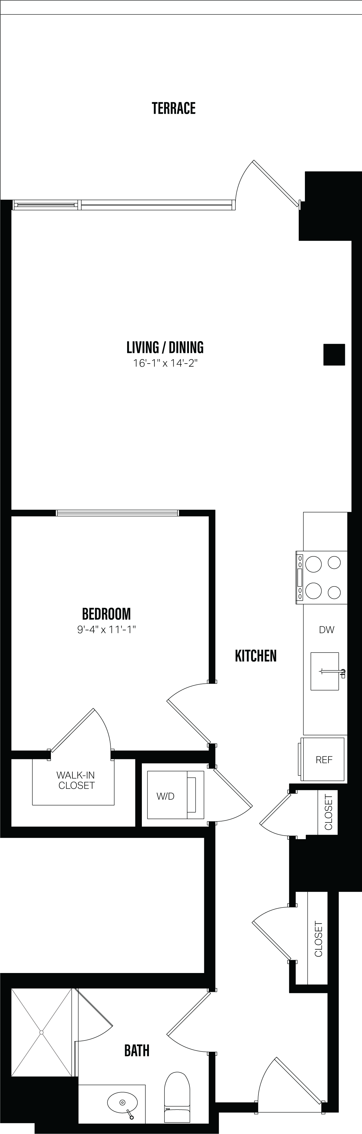 Floor Plan Image of Apartment Apt 107