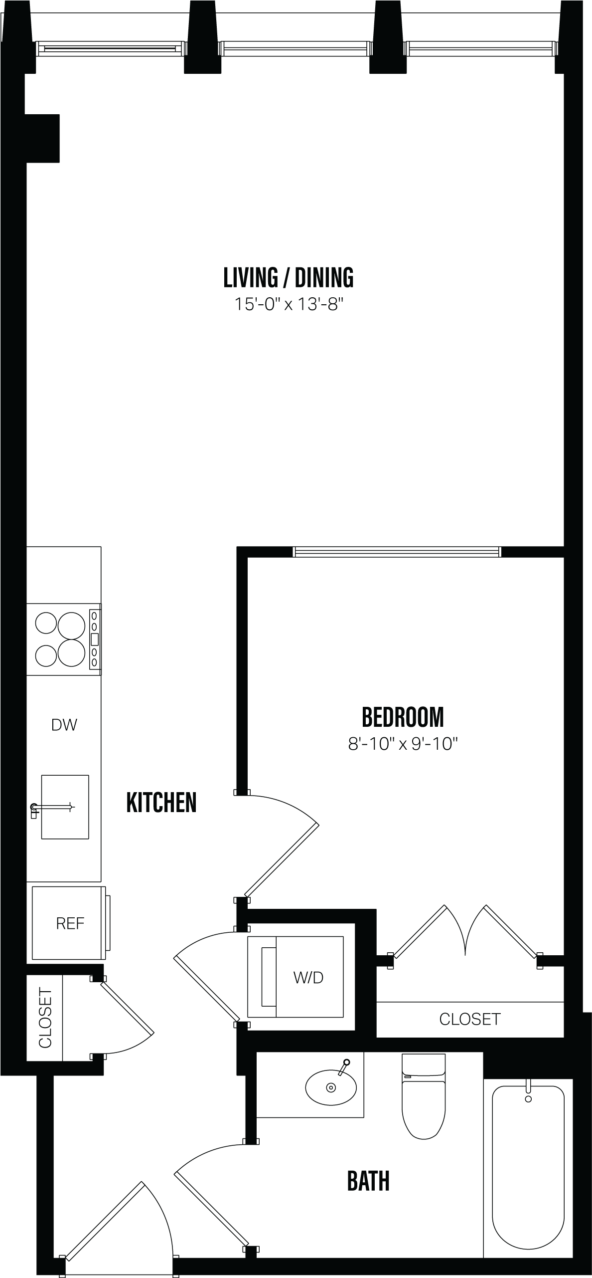 Floor Plan Image of Apartment Apt 203