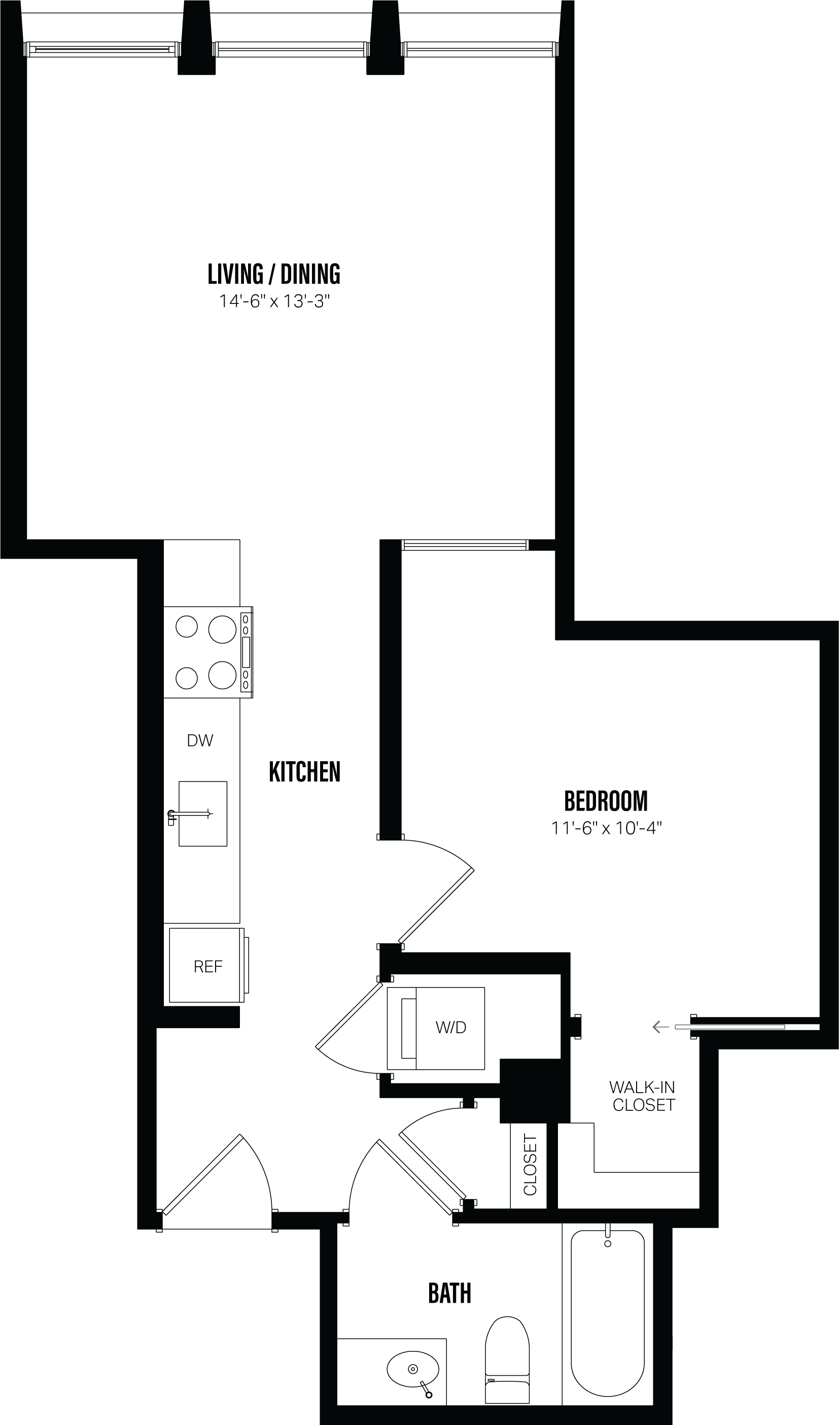 Floor Plan Image of Apartment Apt 215