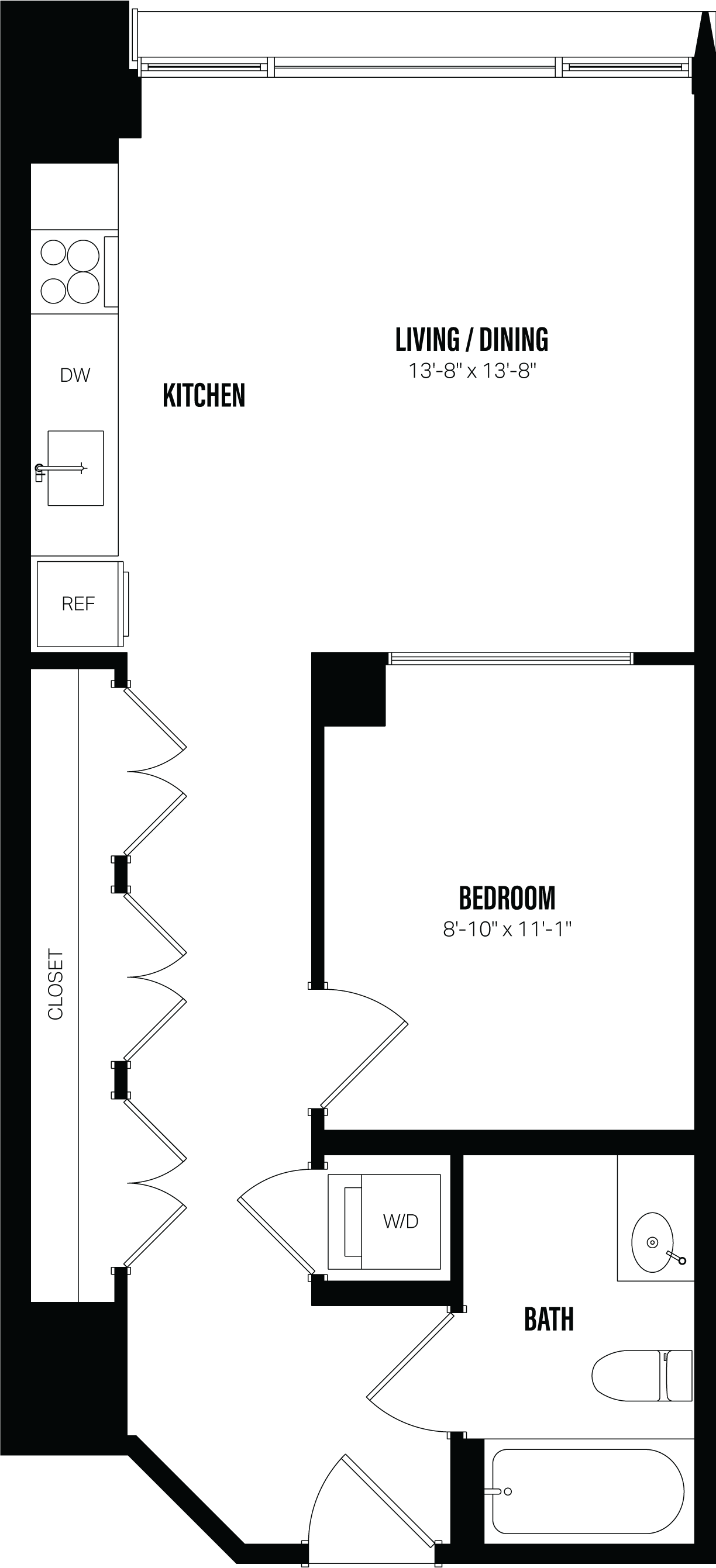 Floor Plan Image of Apartment Apt 206