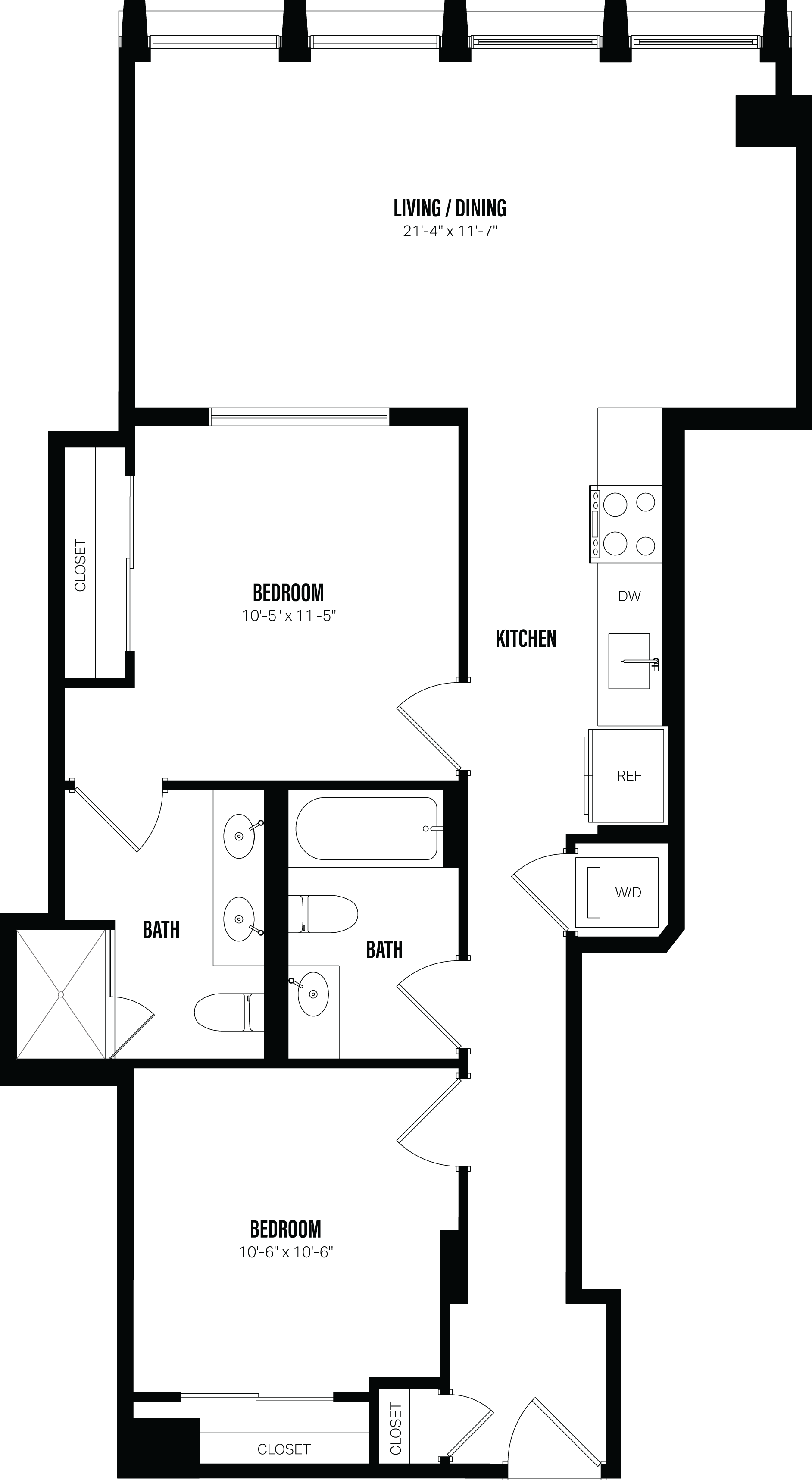 Floor Plan Image of Apartment Apt 312
