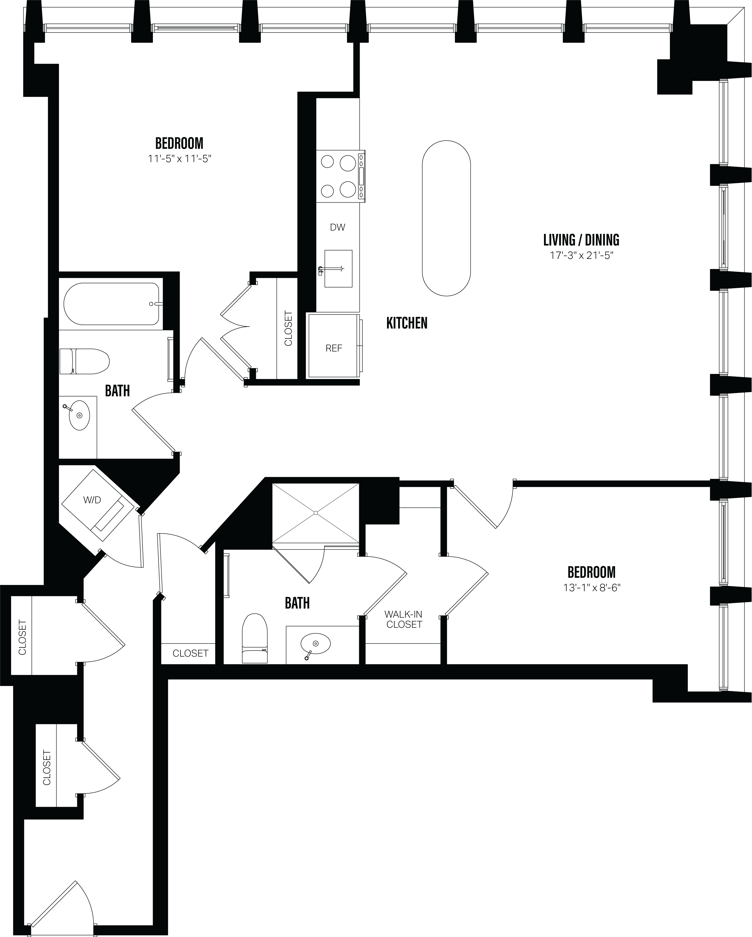 Floor Plan Image of Apartment Apt 305