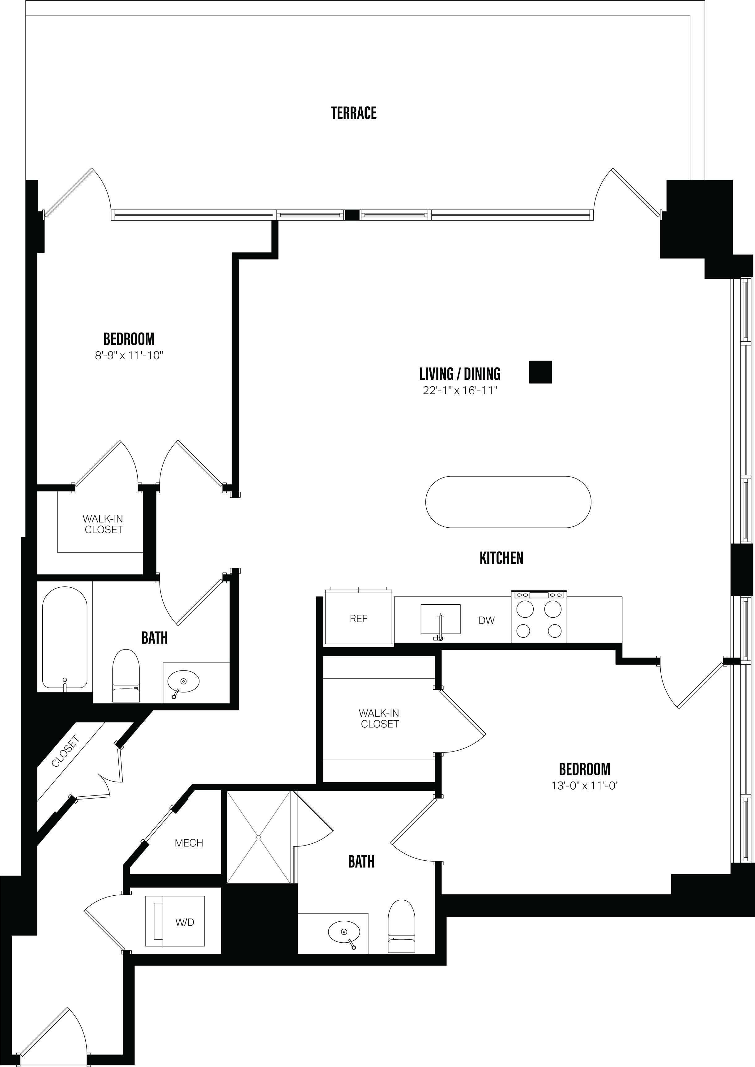 Floor Plan Image of Apartment Apt 108