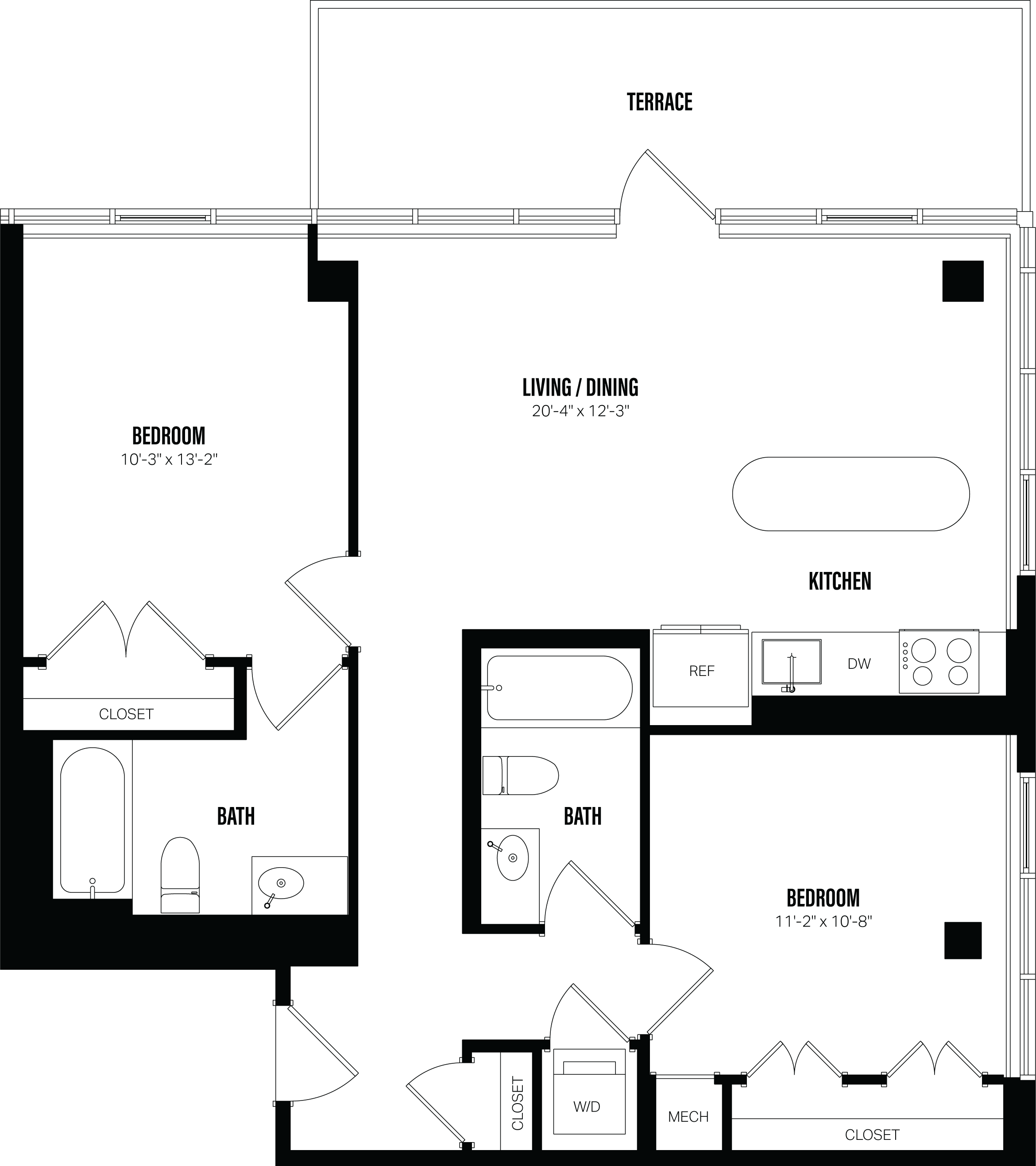 Floor Plan Image of Apartment Apt PH08