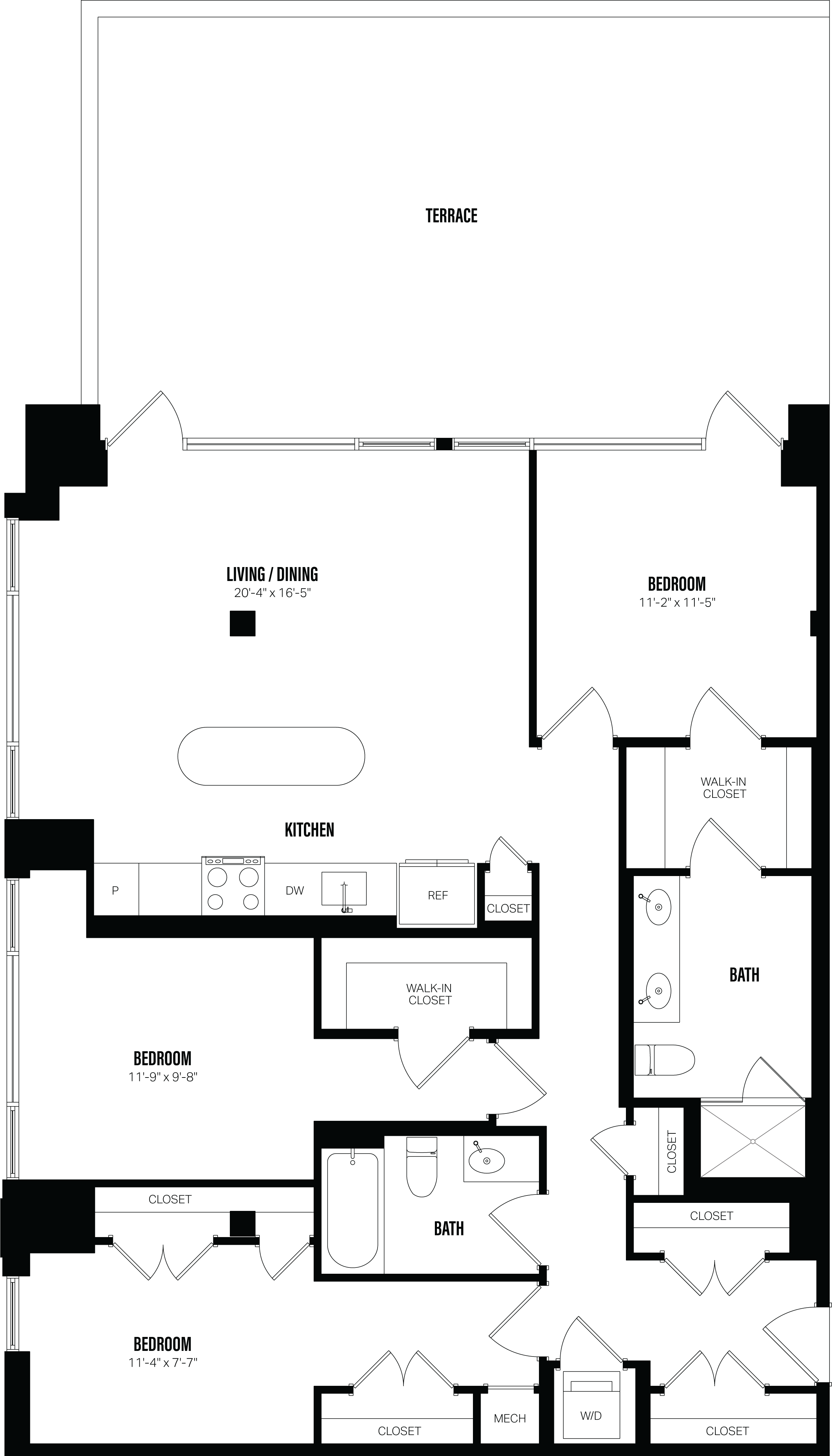 Floor Plan Image of Apartment Apt 101