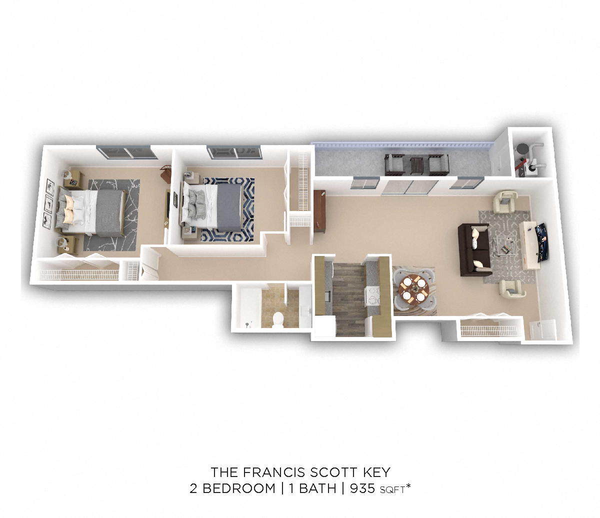 Two Bedroom floor plan