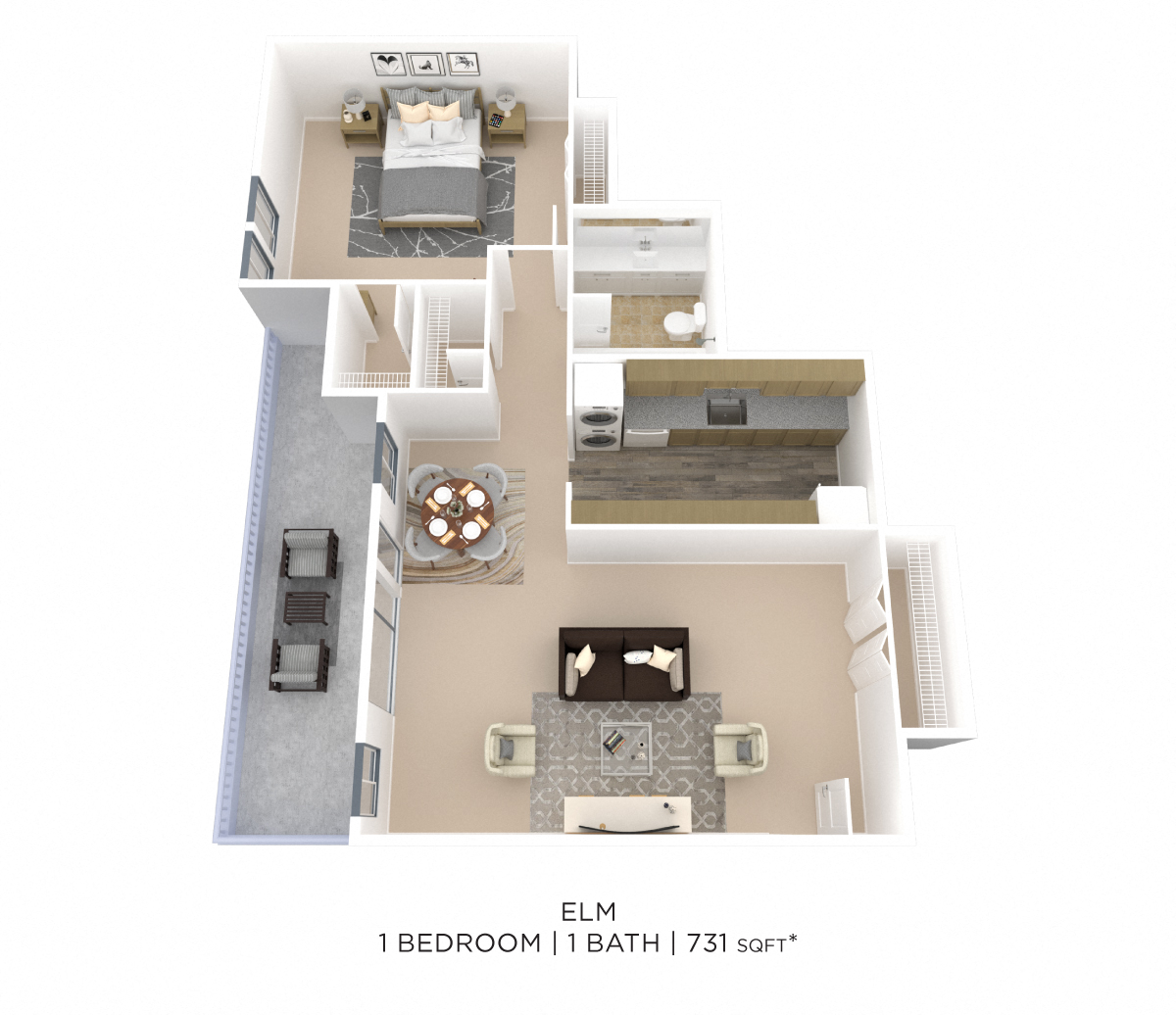 One Bedroom floor plan
