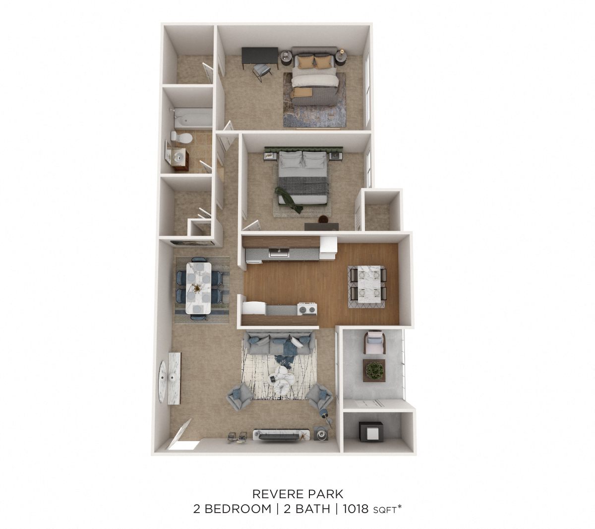 Two Bedroom floor plan