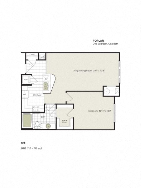 Apartment 1-529 floorplan