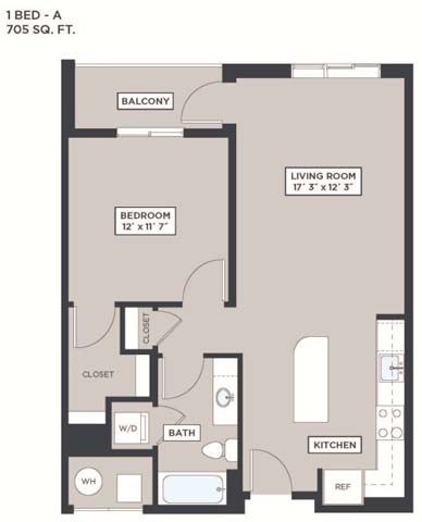 Apartment 223 floor plan thumb